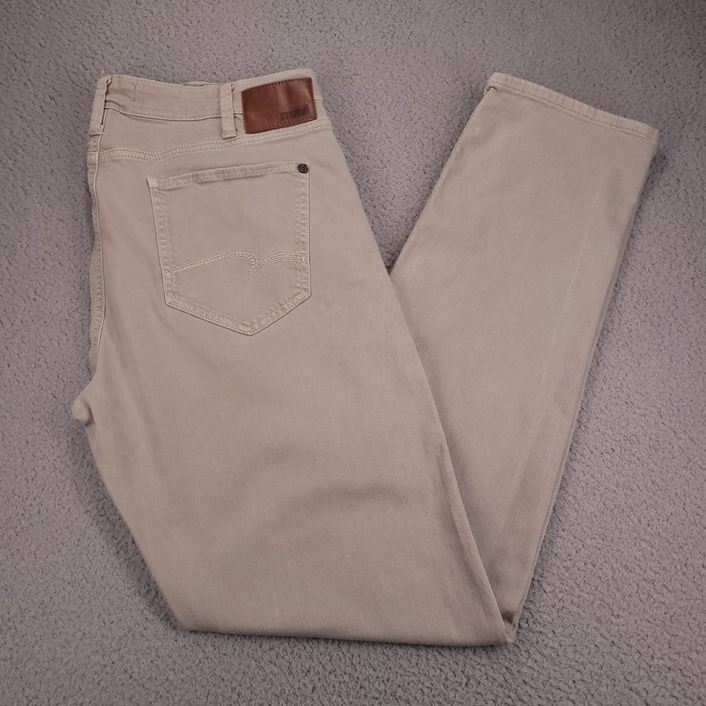 MAVI Jeans Mens Size 39x34 (Tag 40x36)  Zach Straight Leg Beige Tan Denim